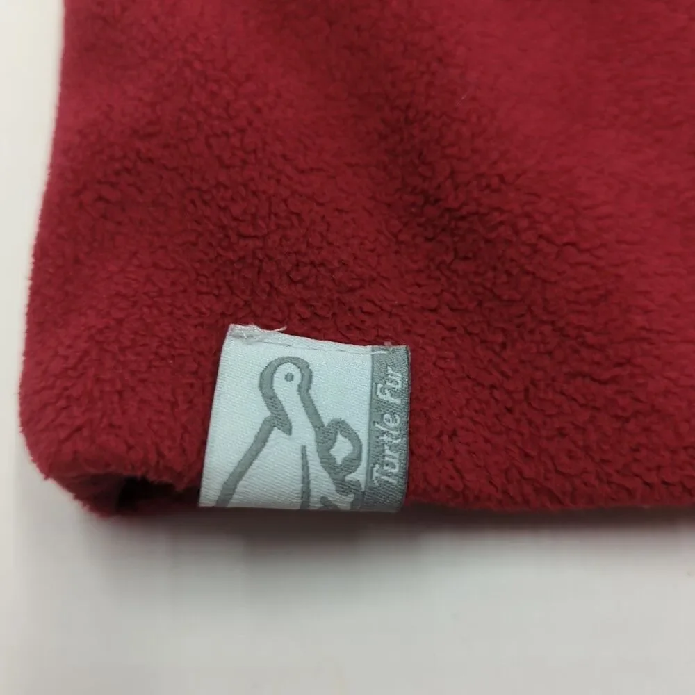 Turtle Fur Balaclava Hood Neck Warmer Red Black Fleece Ski Snowboard